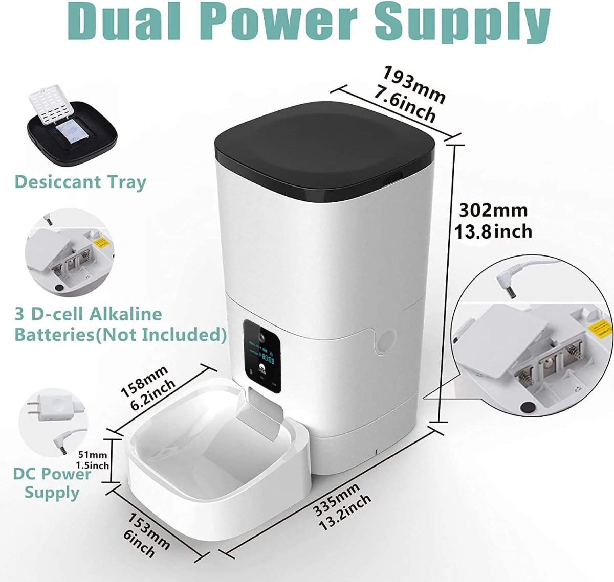 6L Automatic Pet Feeder with 1080P Camera, WiFi App Control & 2-Way Audio – Cats & Dogs MJ's Pet Closet