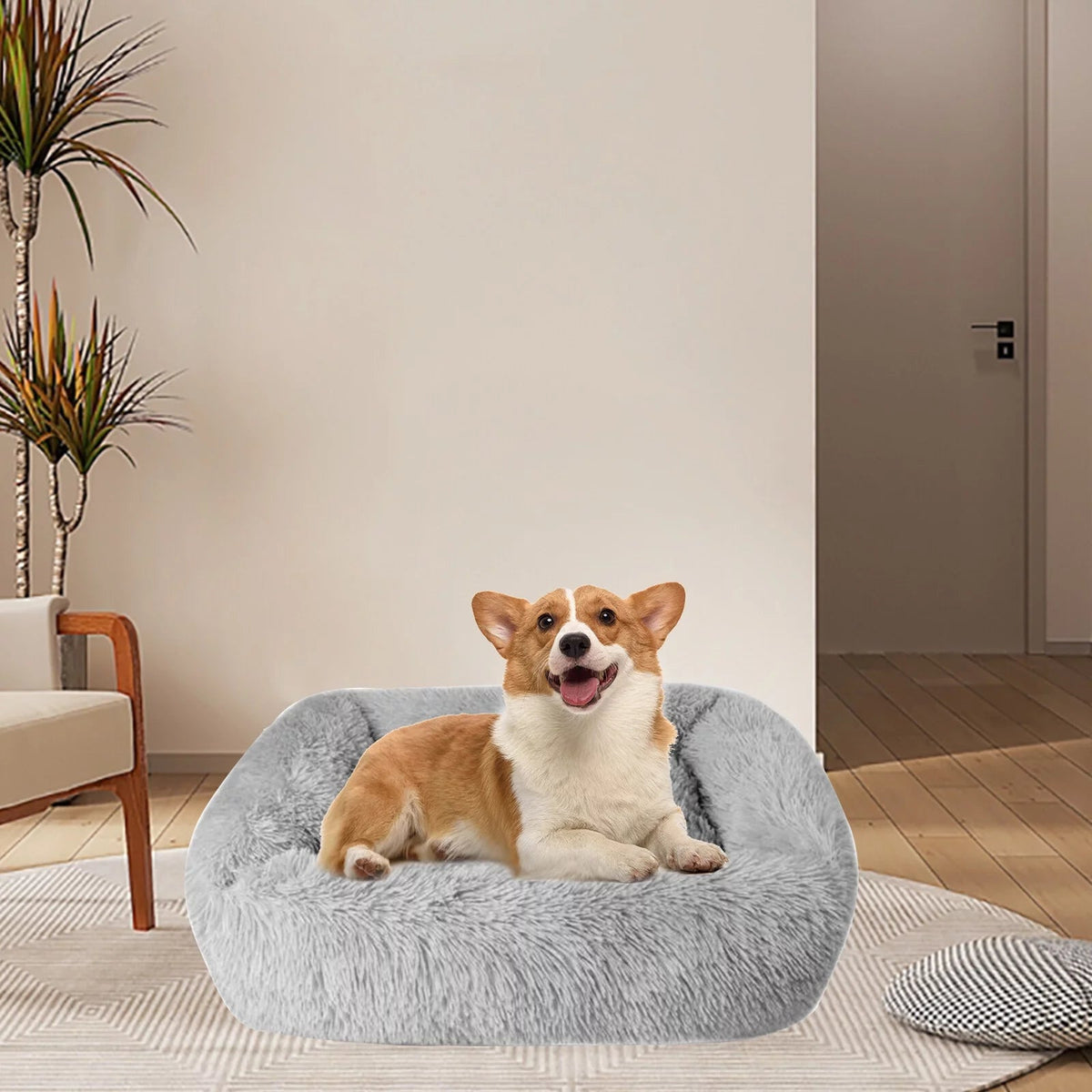 Washable Plush Pet Bed for Cats & Dogs – Self-Warming with Non-Slip Base MJ's Pet Closet