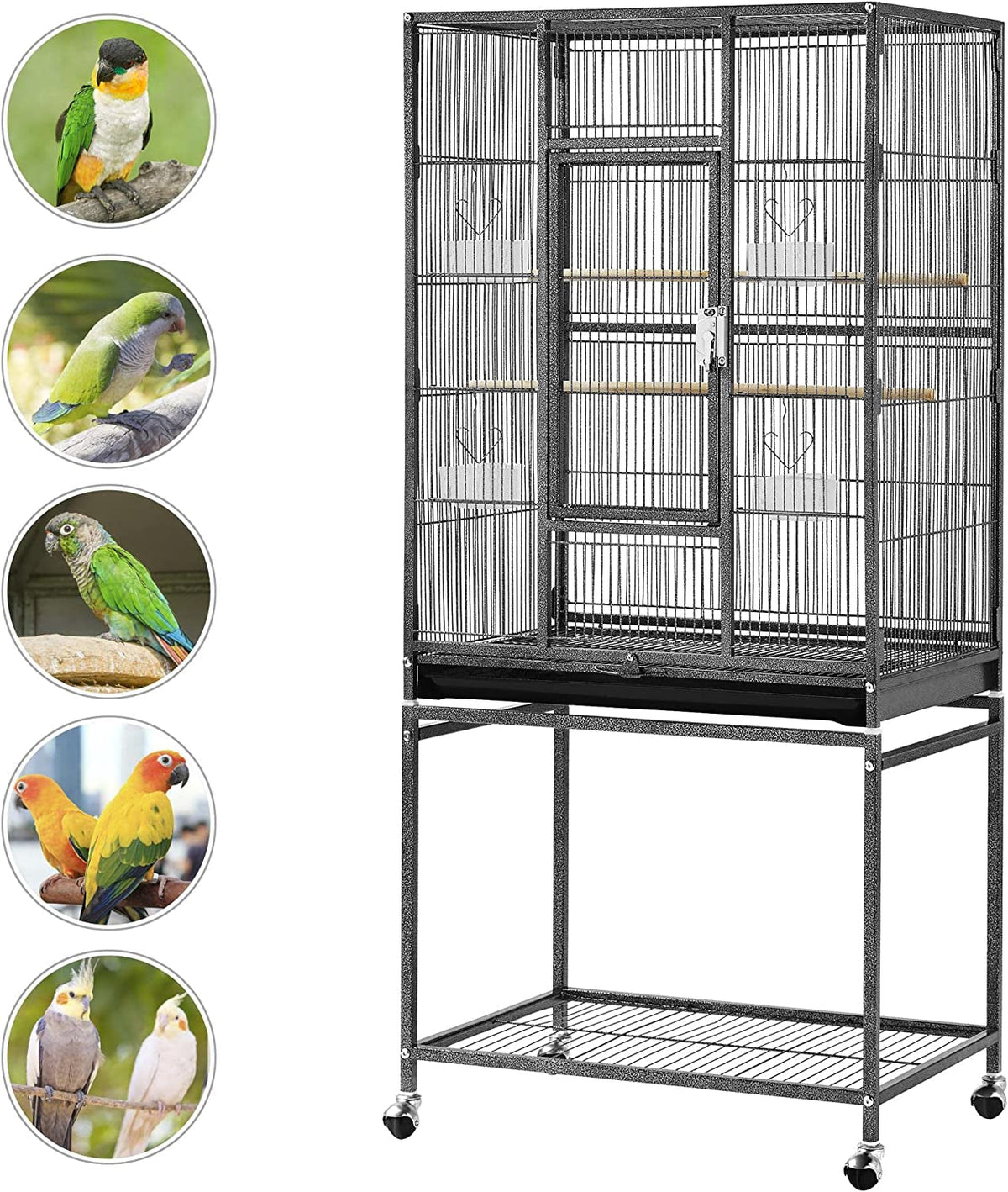 Yaheetech 54" Large Parrot Cage with Rolling Stand MJ's Pet Closet