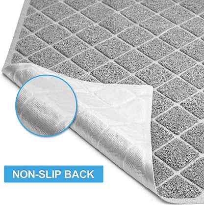 Premium Cat Litter Mat, Litter Box Mat with Non-Slip and Waterproof Backin