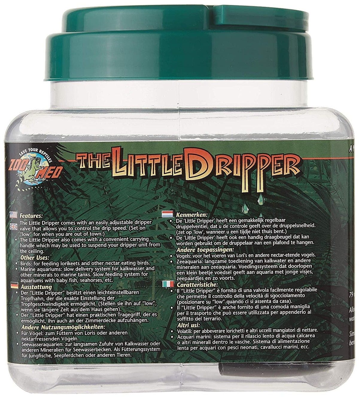 Zoo Med Little Dripper Reptile Rainfall System – 70 oz Drip Water System for Terrariums MJ's Pet Closet
