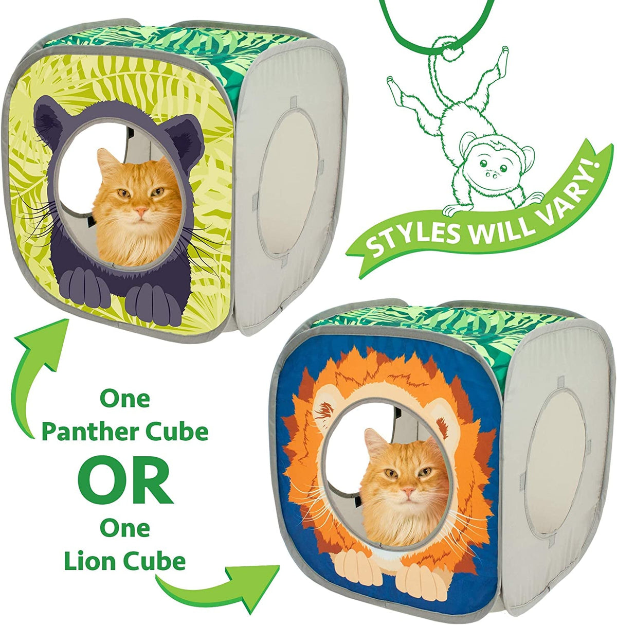 Kitty City Pop-Up Collapsible Cat Cube – Fun Play & Lounge Hideout with 3 Openings MJ's Pet Closet