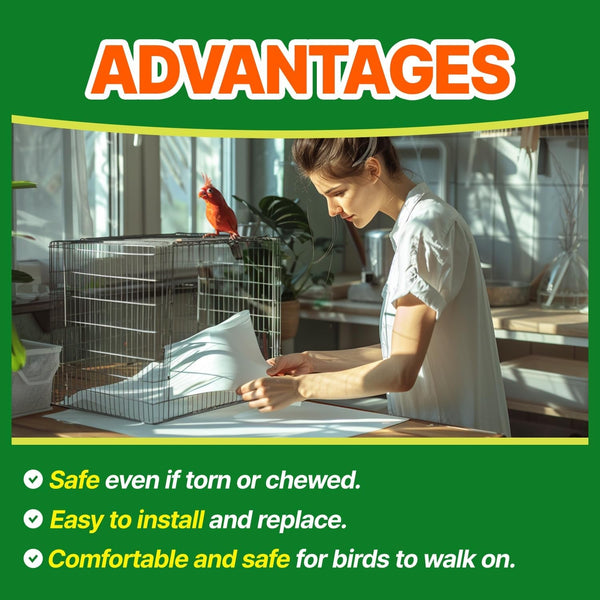 Acid-free bird cage liner paper for pet bird cage cleaning