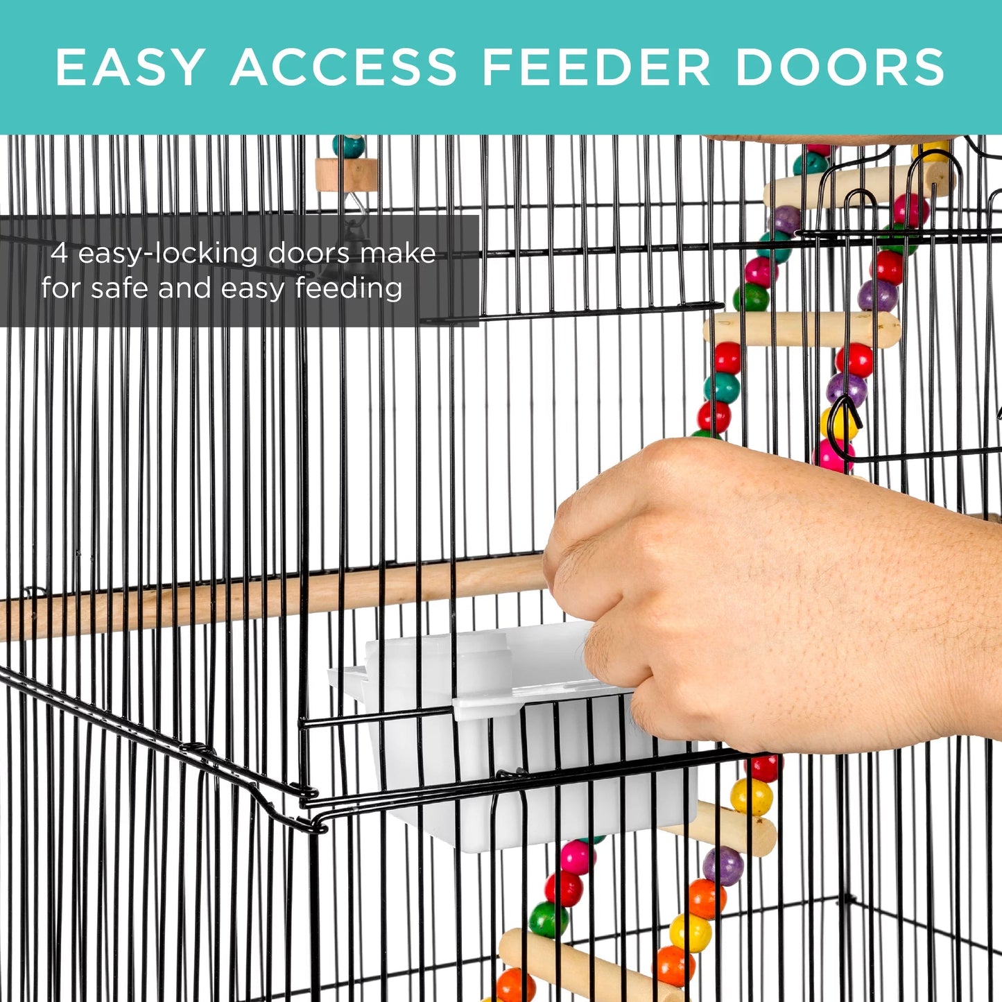 36In Indoor/Outdoor Iron Bird Cage for Parro