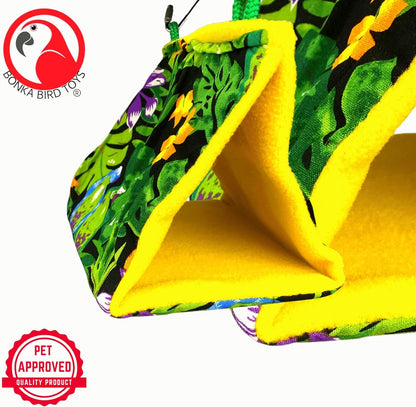 1689 Small Bonka Happy Hut  Fabric Soft Colorful Parrotlet Budgie Cockatiel Parakeet