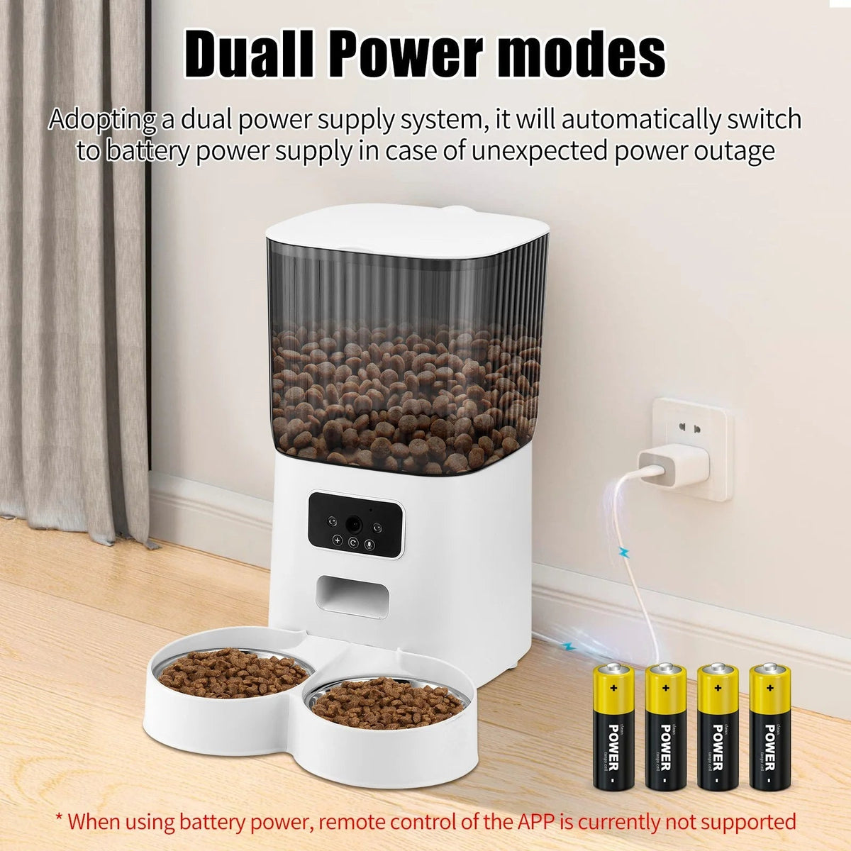 Automatic Pet Feeder with 1080P Camera – App-Controlled, 5L, 15-Day Battery Backup MJ's Pet Closet