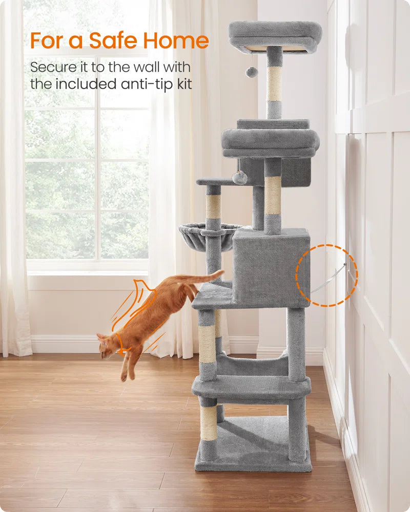 Timmins 78.3" Multi-Level Cat Tree – Condos, Perches & Scratching Posts MJ's Pet Closet