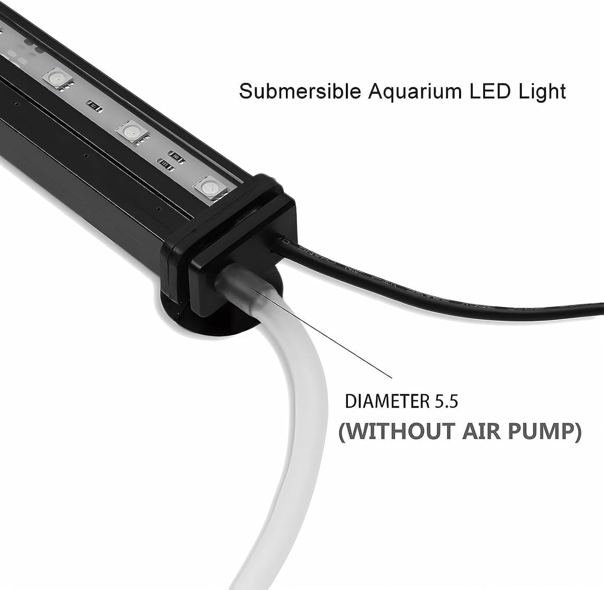 SZMINILED RGB Aquarium Bubble Light – 20" Fish Tank Light with Air Tube, 16 Colors, 4 Modes & 24-Key Remote | IP68 Waterproof MJ's Pet Closet