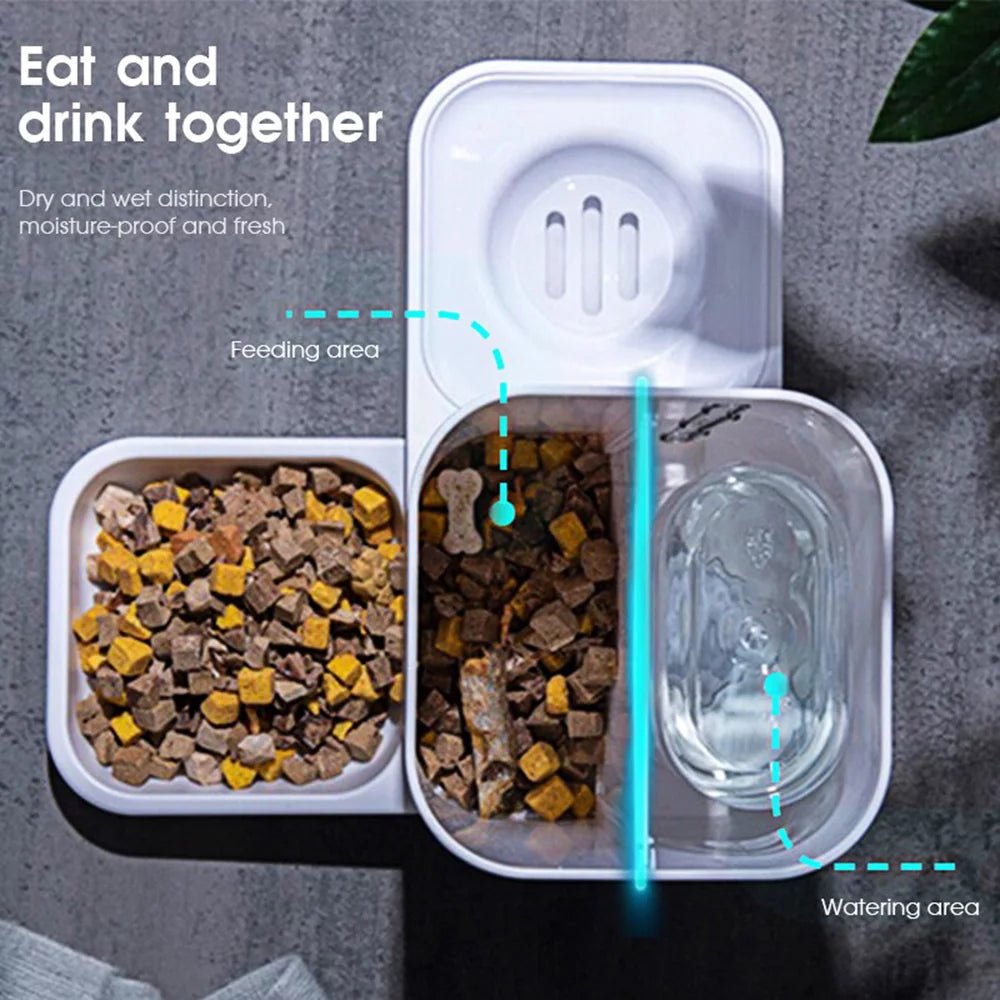 Maple Star 2-in-1 Gravity Pet Feeder & Water Dispenser – 1kg Food + 1.5L Water | No Electricity Needed | Cats & Small Pets MJ's Pet Closet