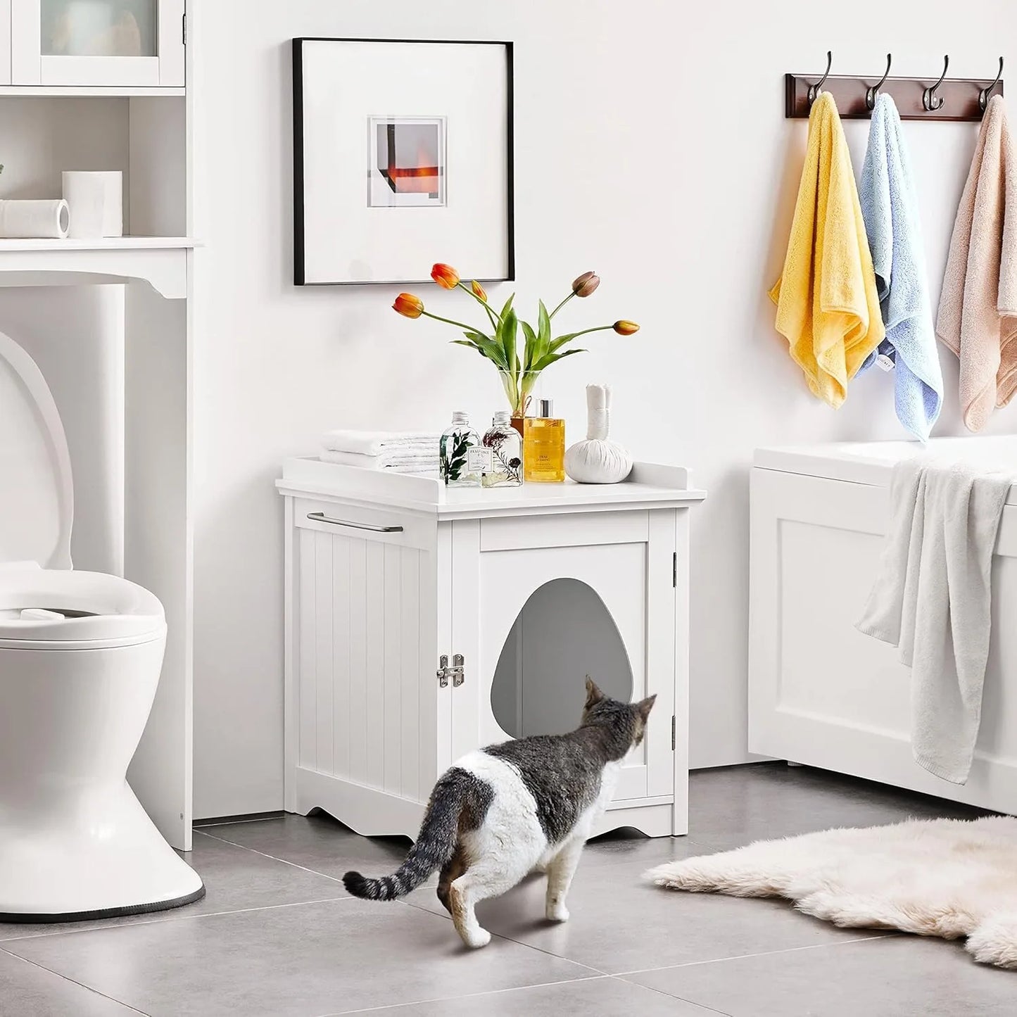 Hidden Cat Litter Box Enclosure