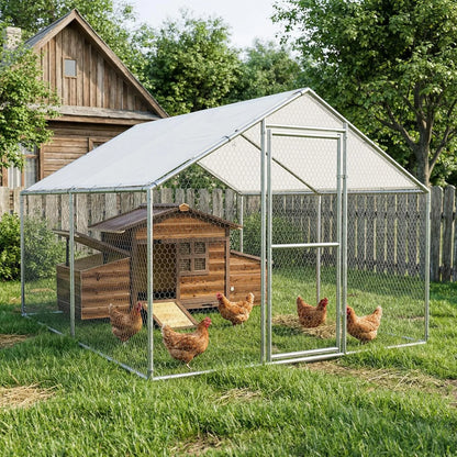 Chicken Coop with 2 Nesting Boxes, Large Outdoor Wooden House