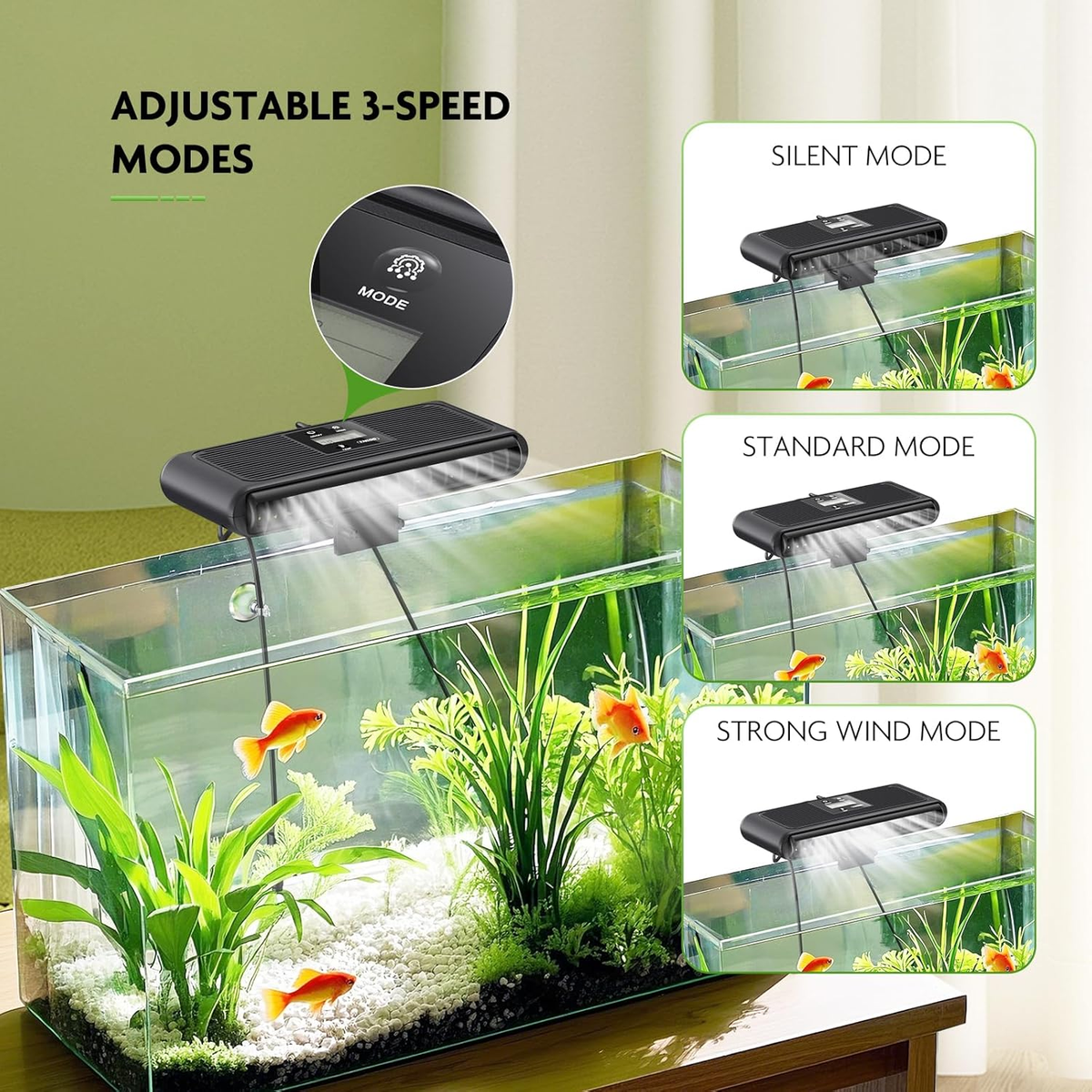 PAIZOO Aquarium Chiller Fan | Auto Temp Control, LCD Display, 3-Speed Cooler Wags & Whiskers Pet Supply