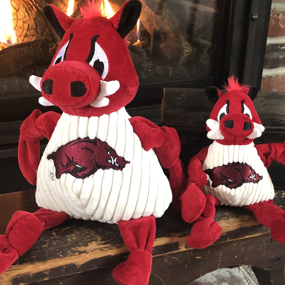 NCAA Arkansas Tusk the Razorback Knottie® Plush Dog Toy — Tough & Squeaky HuggleHounds