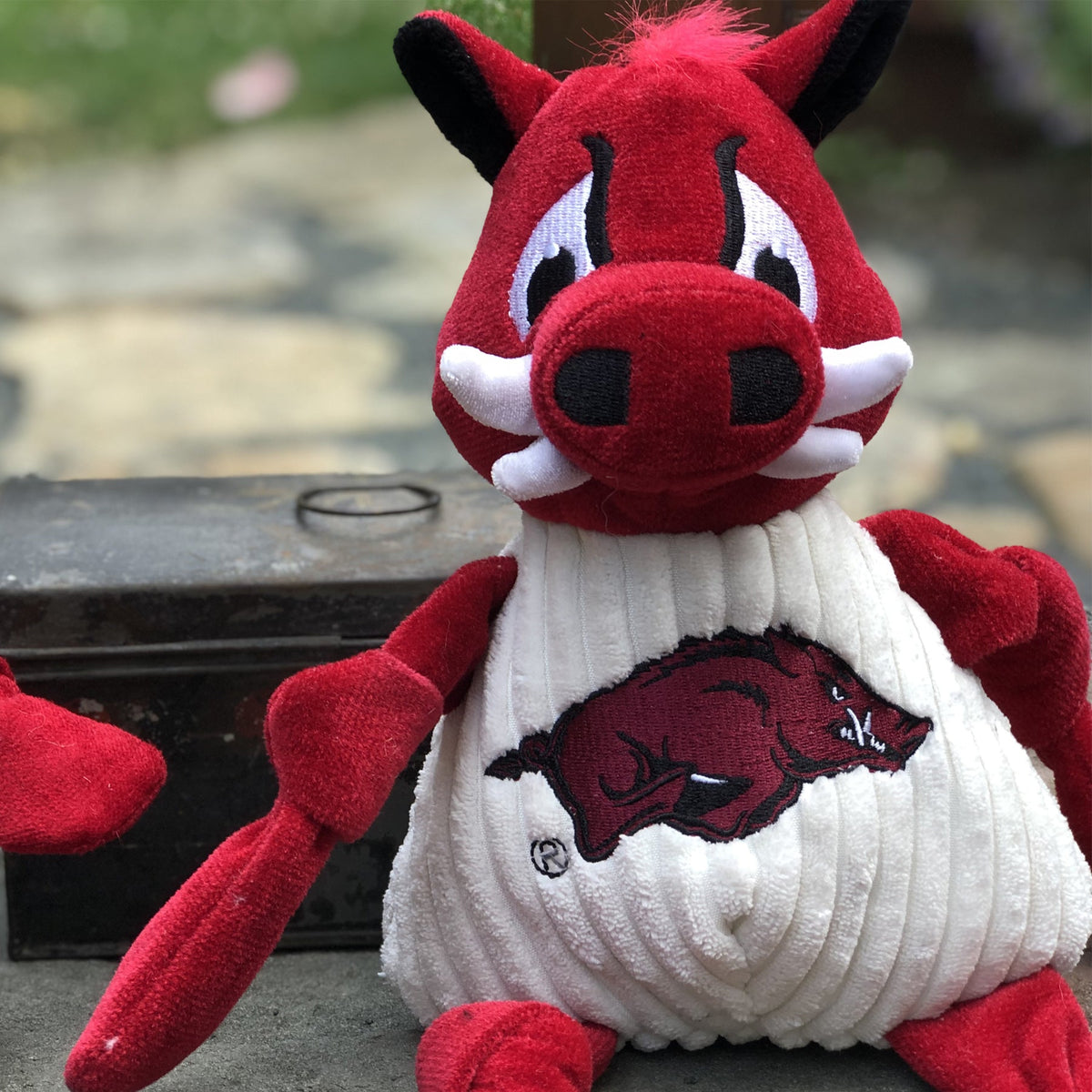 NCAA Arkansas Tusk the Razorback Knottie® Plush Dog Toy — Tough & Squeaky HuggleHounds