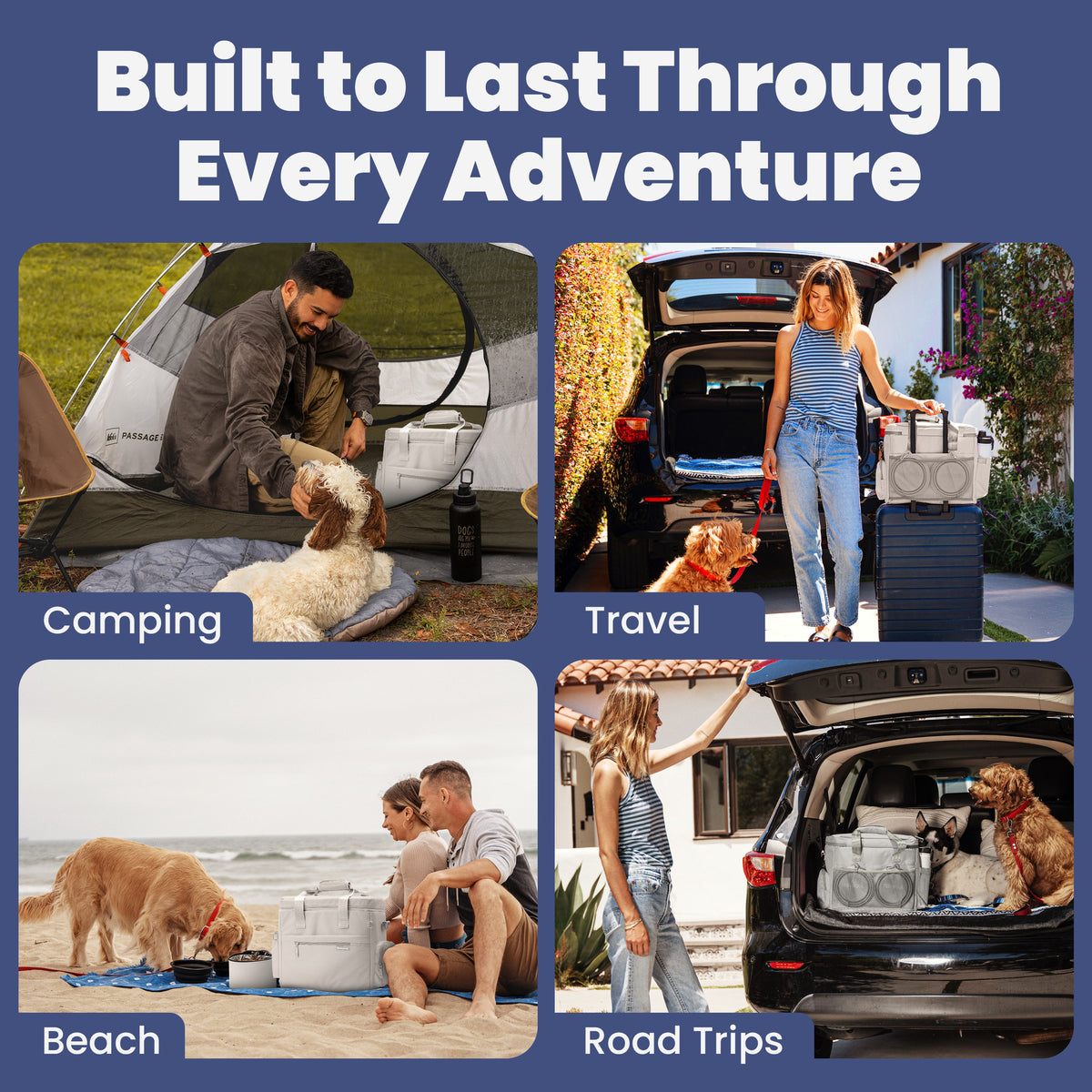 The Original Doggy Bag™ | Dog Travel Bag with Bowls, Food Containers & Poop Bag Dispenser Rubyloo