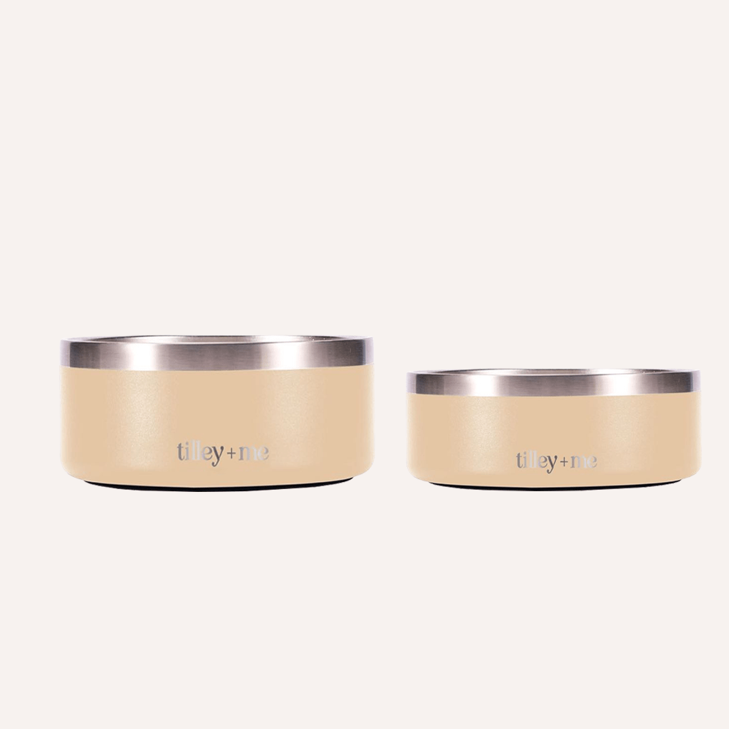 Tilley + Me Stainless Steel Pet Bowl | Non-Slip, Dishwasher Safe | 32oz & 64oz Tilley + Me