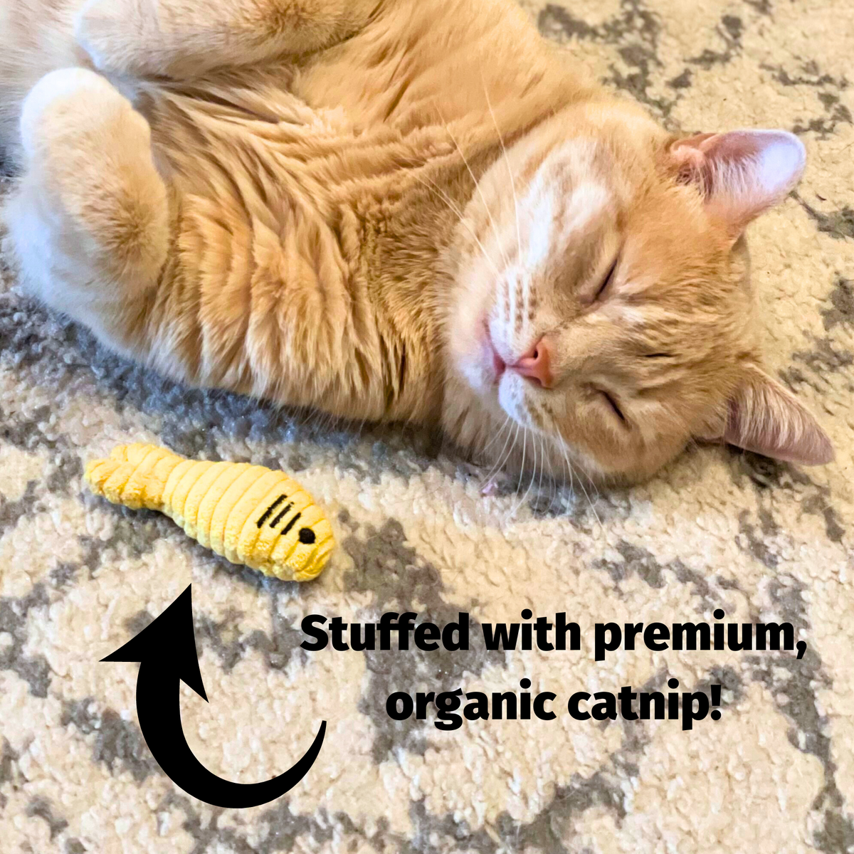 HuggleKats® Wee Feller Squirrelie Cat Toy – Catnip-Infused & Crinkle HuggleHounds