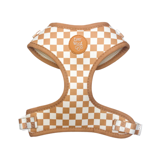 Check Me Out print adjustable dog harness in neoprene with breathable lining