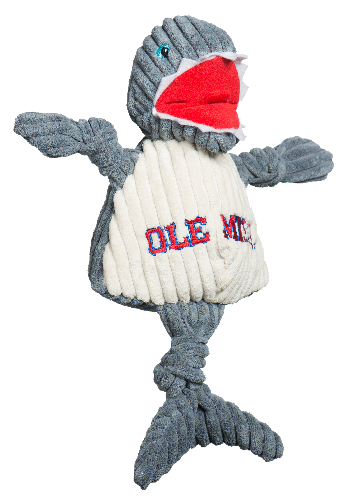 Ole Miss Rebels Tony Landshark Knottie® Plush Dog Toy – Officially Licensed NCAA HuggleHounds