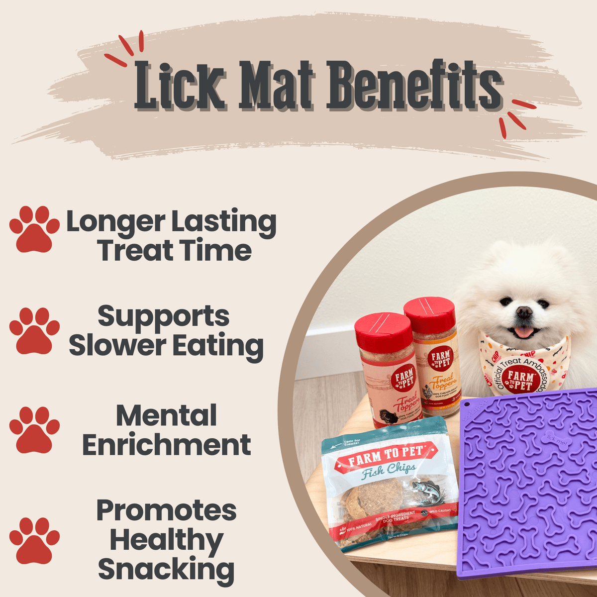 SodaPup Lick Mat for Dogs & Cats – Enrichment Feeder Farm To Pet