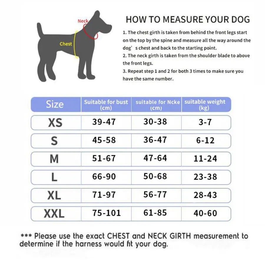 Reflective Breathable Adjustable Pet Harness