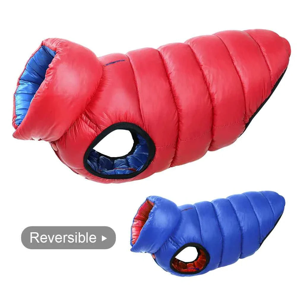 Reversible Waterproof Winter Dog Jacket – 3-Layer Thick Fleece Coat Dabfavshop