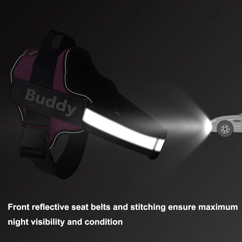 Reflective Breathable Adjustable Pet Harness