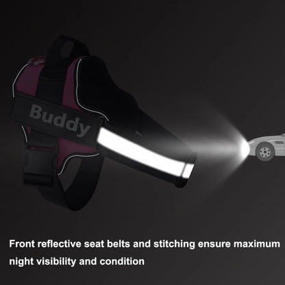 Reflective Breathable Adjustable Pet Harness