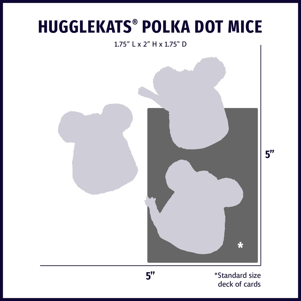 HuggleKats® Polka Dot Mice Organic Catnip Cat Toys – 16-Pack Bucket HuggleHounds