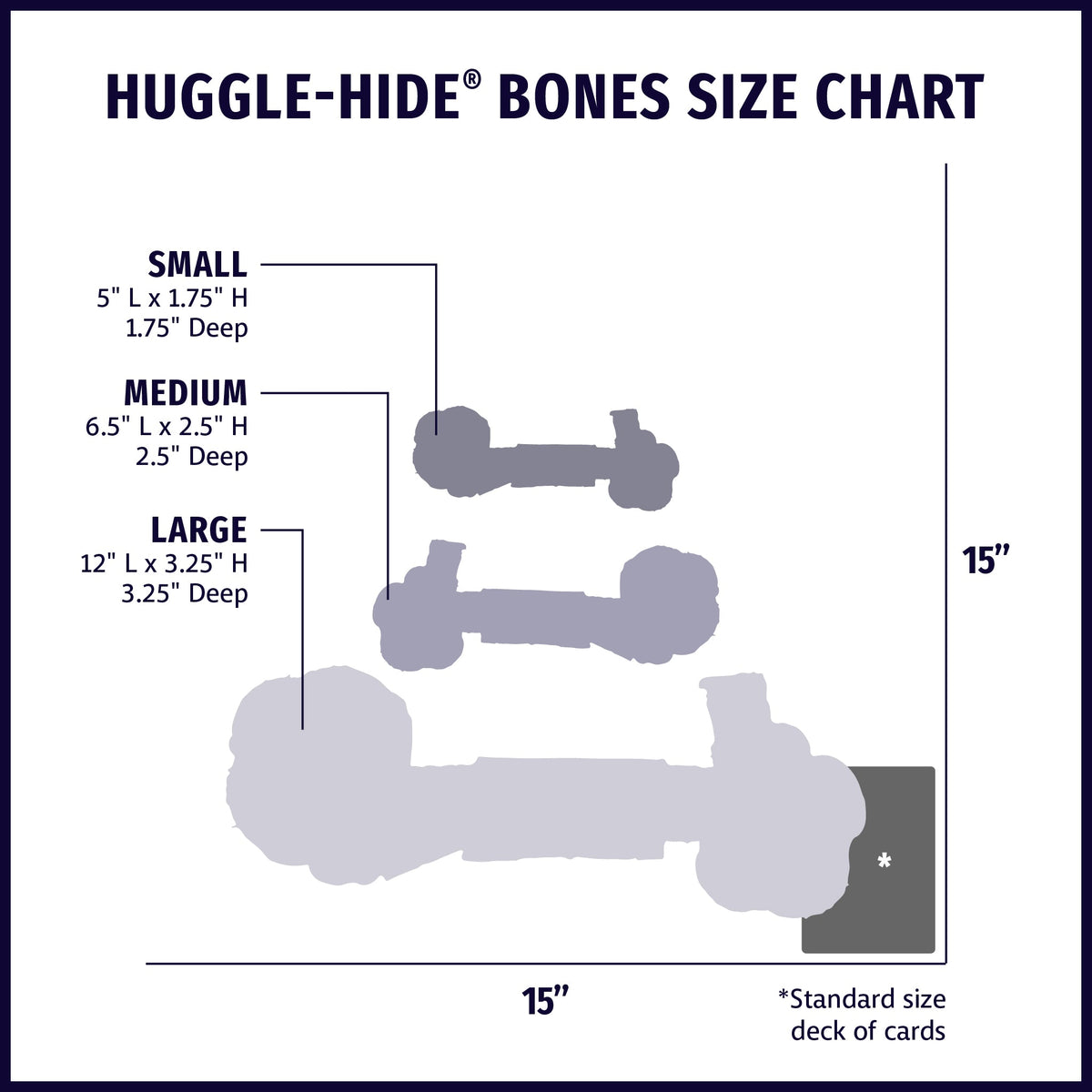 Huggle-Hide® Natural Leather Bone Dog Toy 3-Pack – Rawhide-Free, Water Buffalo & Cotton Rope HuggleHounds