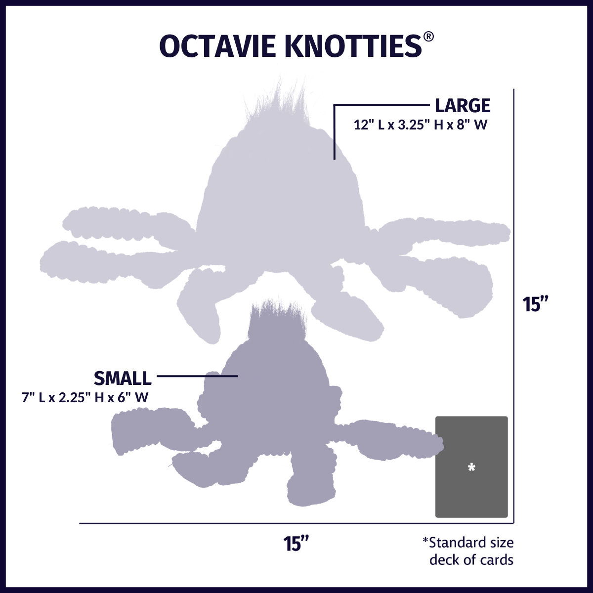 Octavie Octopus Knottie® Plush Dog Toy – Multi-Squeaker Tug Toy for Dogs HuggleHounds