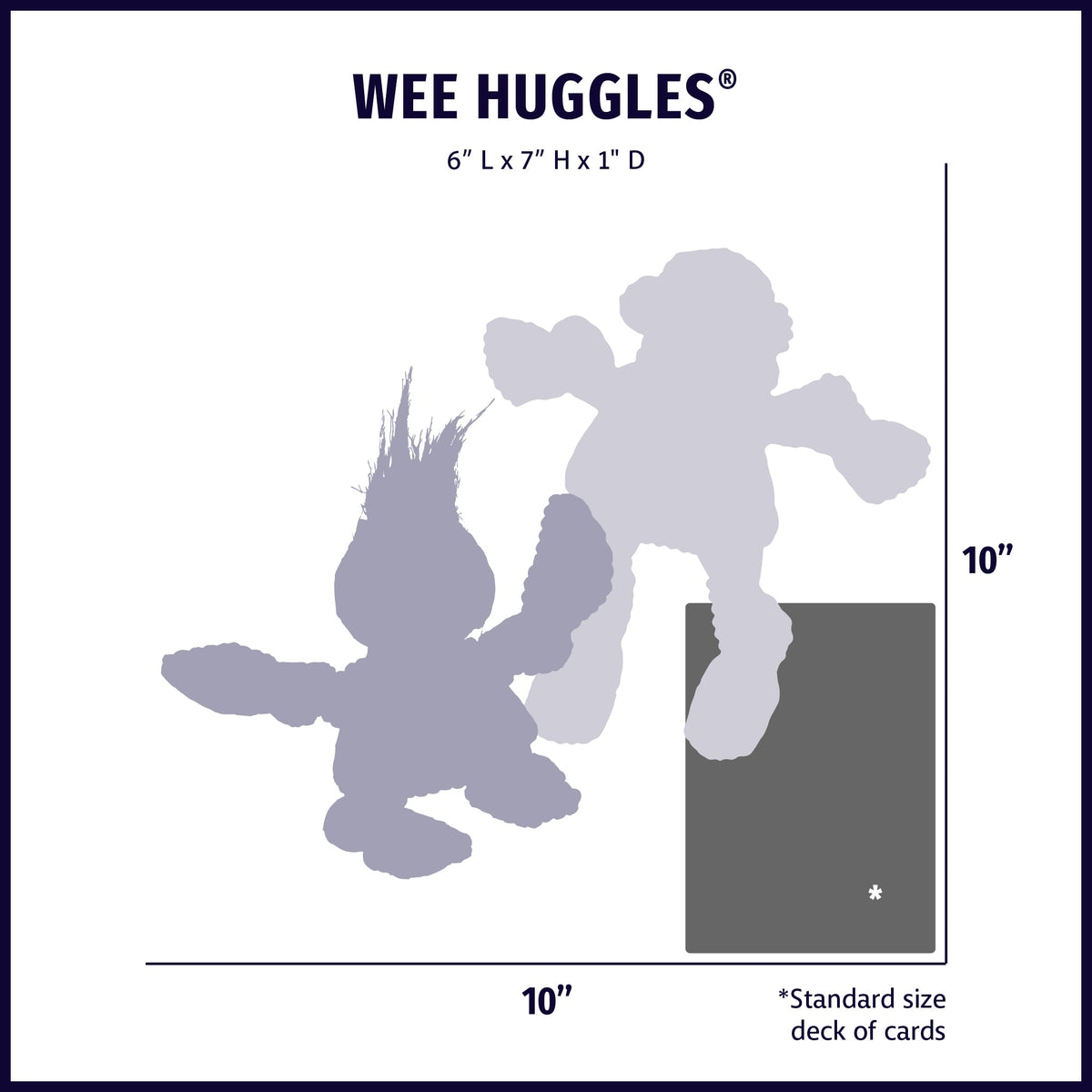 Wee Huggles® Dog People™ Plush Dog Toy 3-Pack – Squeaky Mini Toys for Small Breeds HuggleHounds