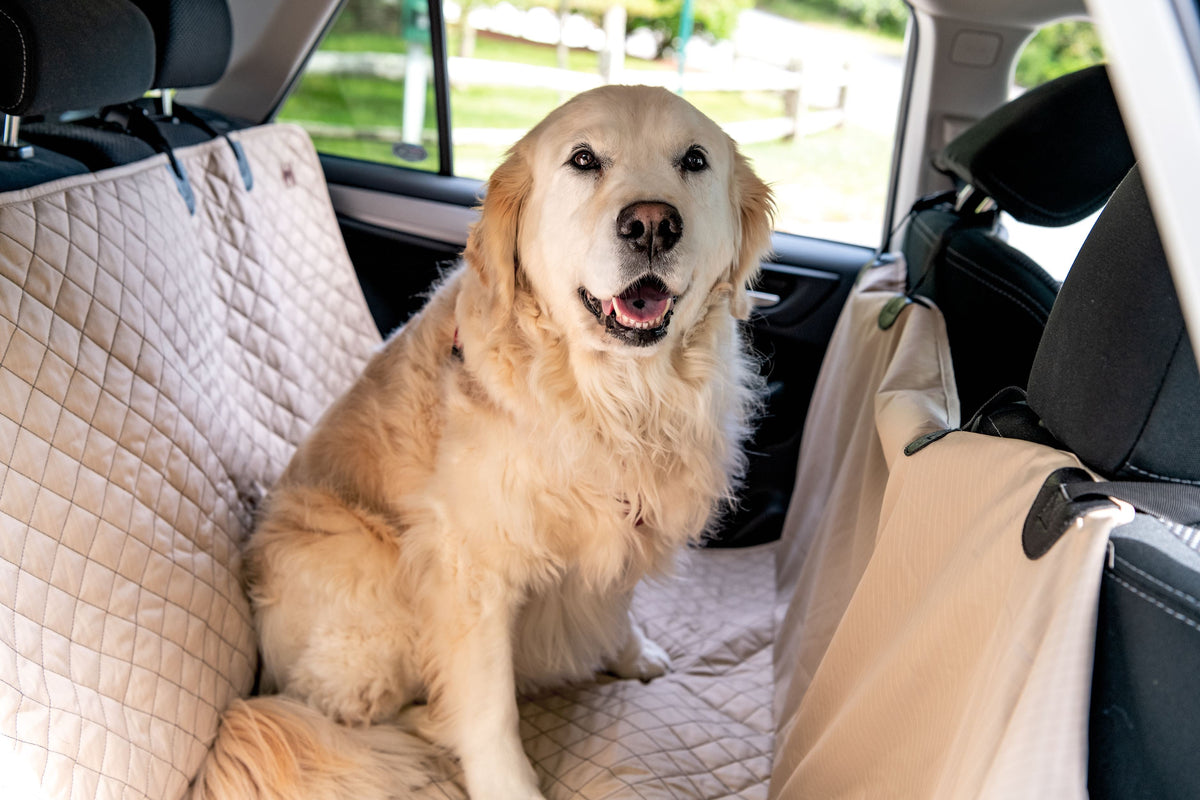 TuffutLuxx® Dog Car Seat Protector – Waterproof, Chew-Proof Travel Cover HuggleHounds