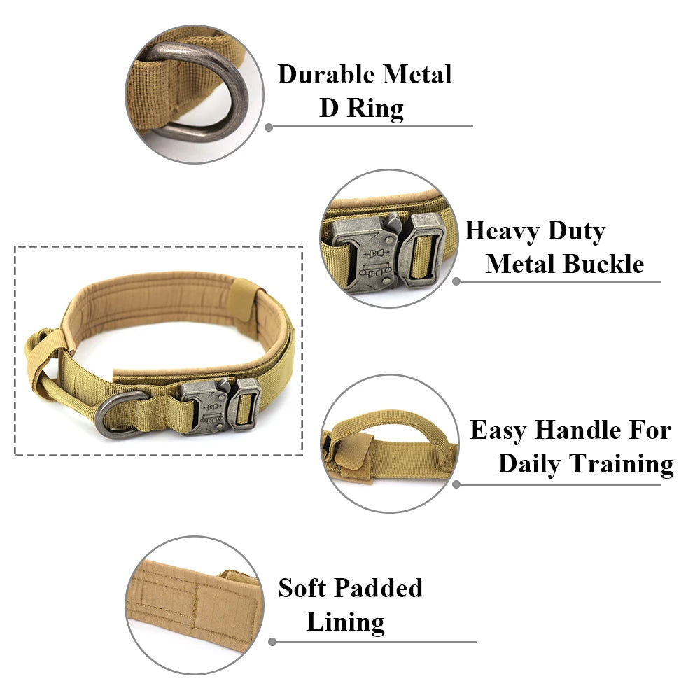 Training Collar Adjustable Tactical And Leash Set Control Handle