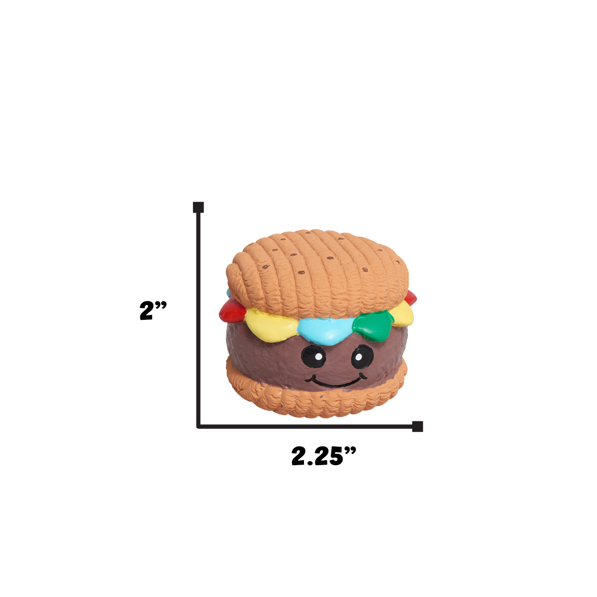 Big Buns Hamburger Ruff-Tex® Latex Ball Dog Toy – Squeaky, Bouncy & Floats HuggleHounds
