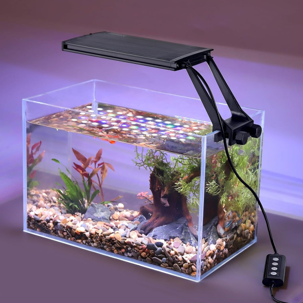 Hygger Clip-On Aquarium LED Light | 24/7 Timer, 7 Colors, 7–20" Tank Wags & Whiskers Pet Supply