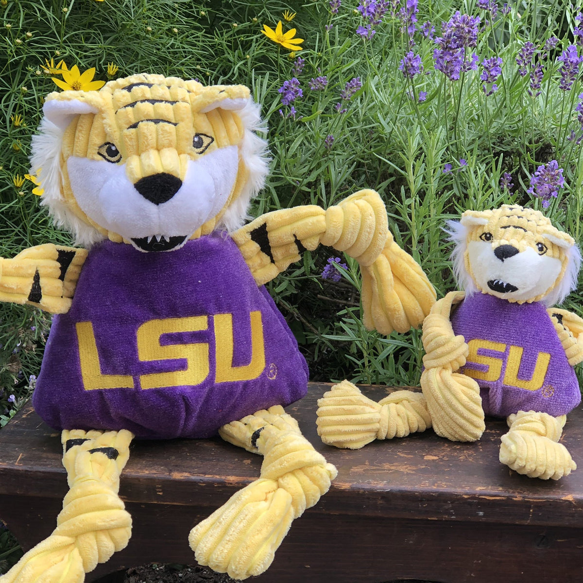 LSU Tigers Mike the Tiger Knottie® Plush Dog Toy – Officially Licensed NCAA HuggleHounds