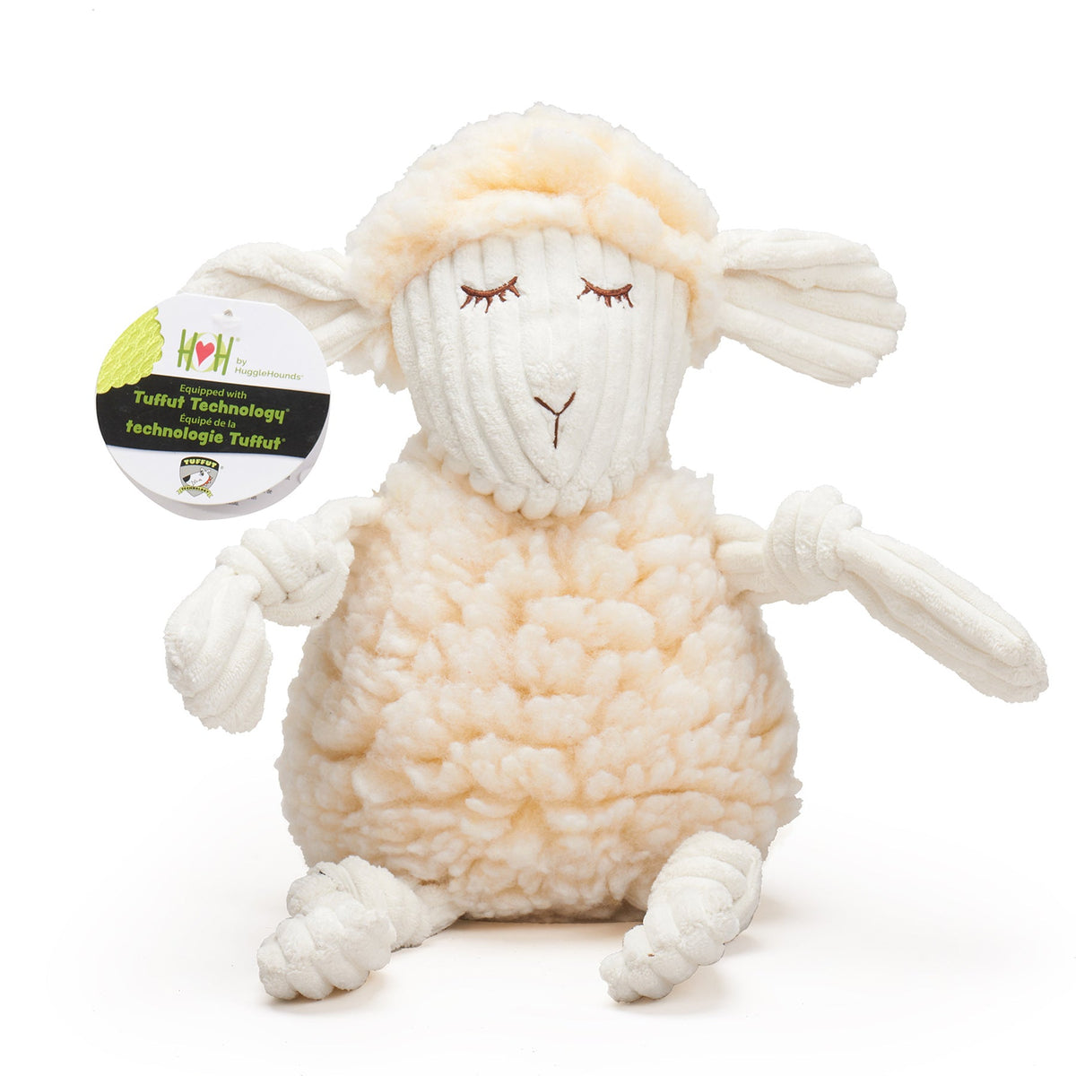 Louise Lamb HuggleFleece® FlufferKnottie™ Plush Dog Toy – Soft Body, Tuffut Limbs HuggleHounds