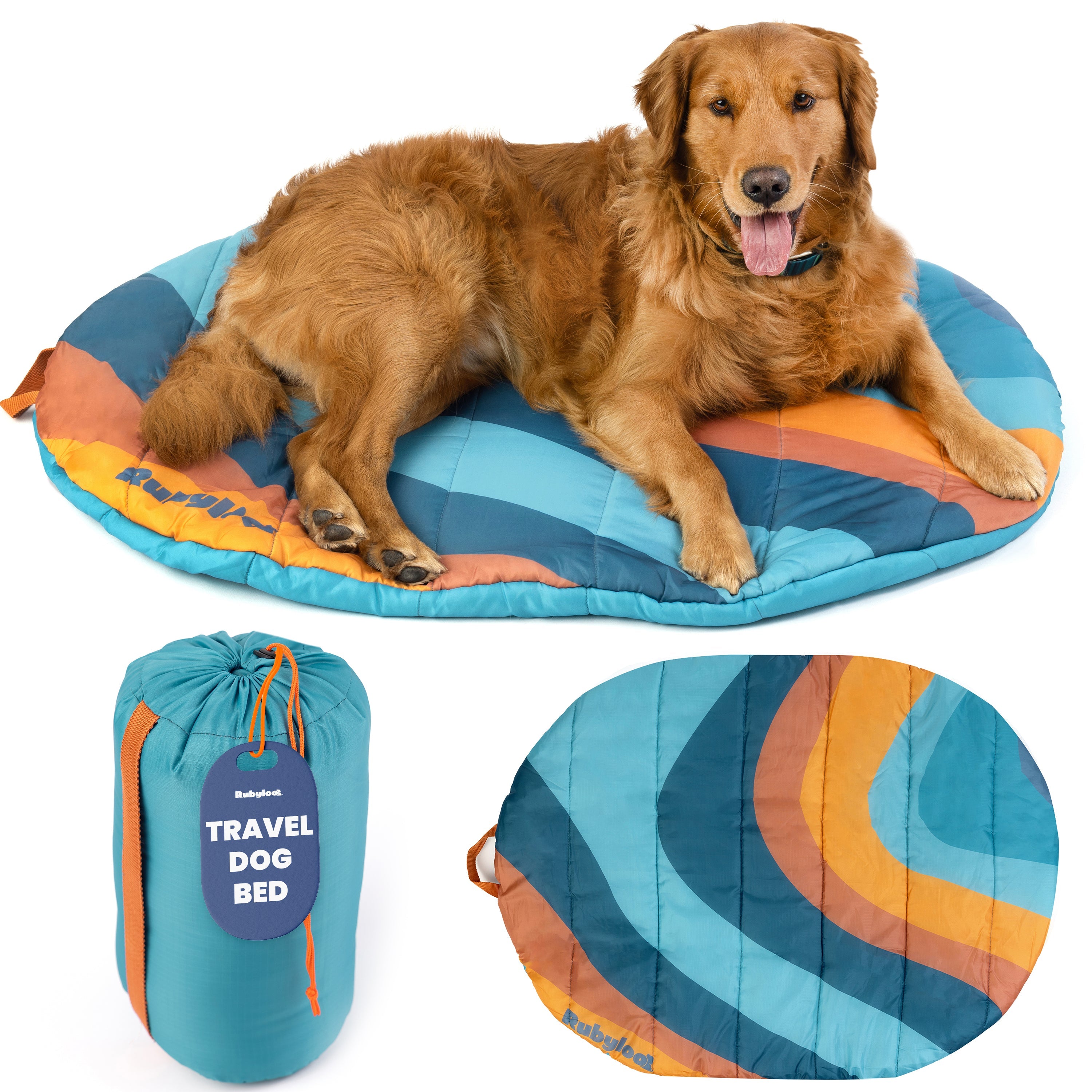 Travel Dog Bed - Foldable & Packable for Travel, Road Trip, Camping Rubyloo