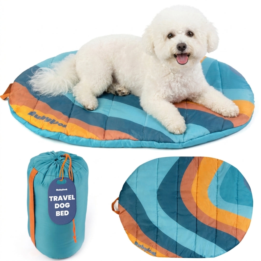 Travel Dog Bed - Foldable & Packable for Travel, Road Trip, Camping Rubyloo
