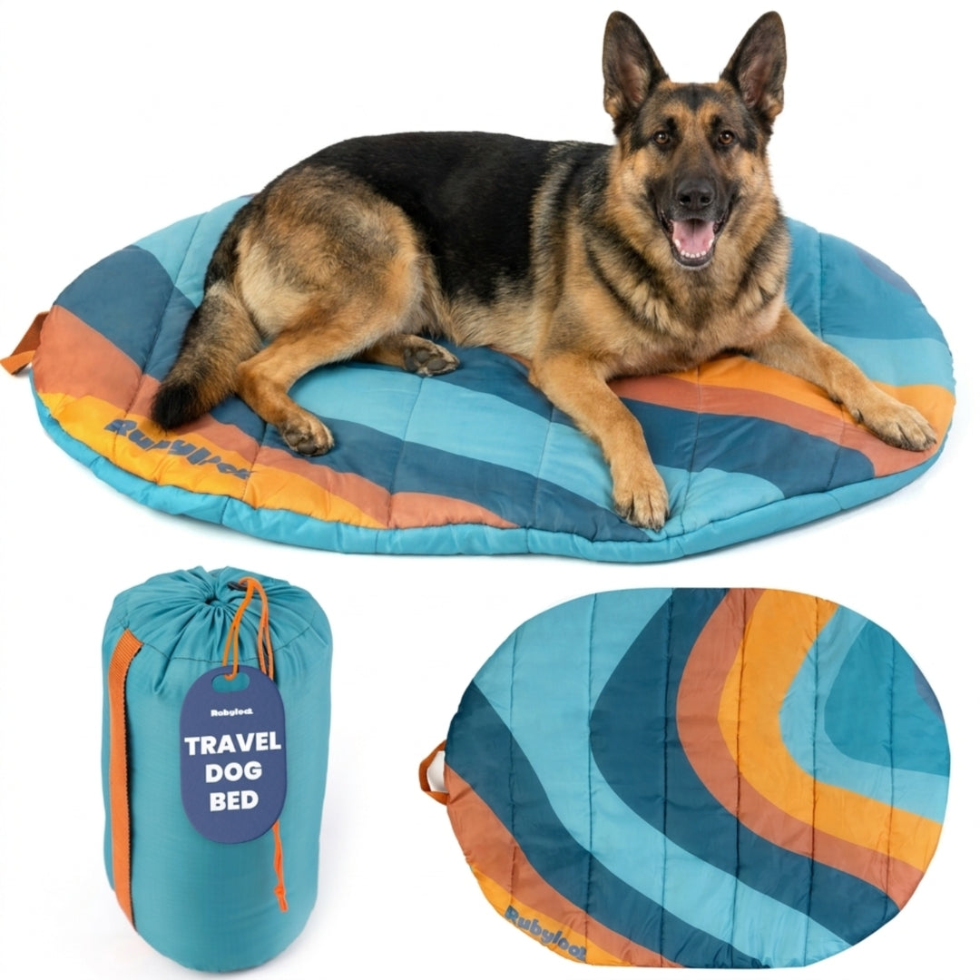 Travel Dog Bed - Foldable & Packable for Travel, Road Trip, Camping Rubyloo