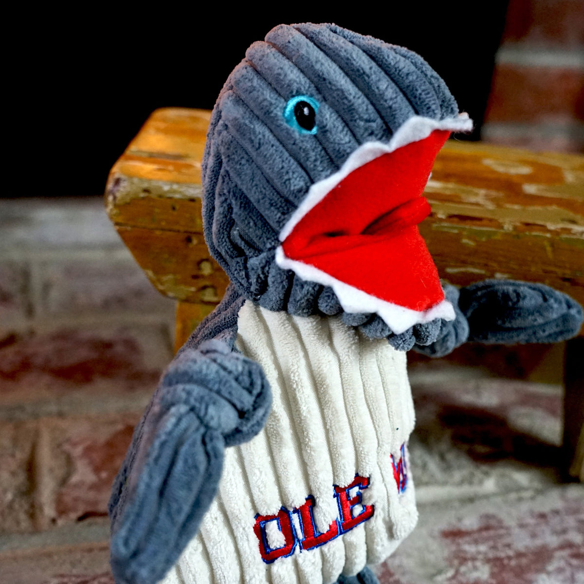 Ole Miss Rebels Tony Landshark Knottie® Plush Dog Toy – Officially Licensed NCAA HuggleHounds