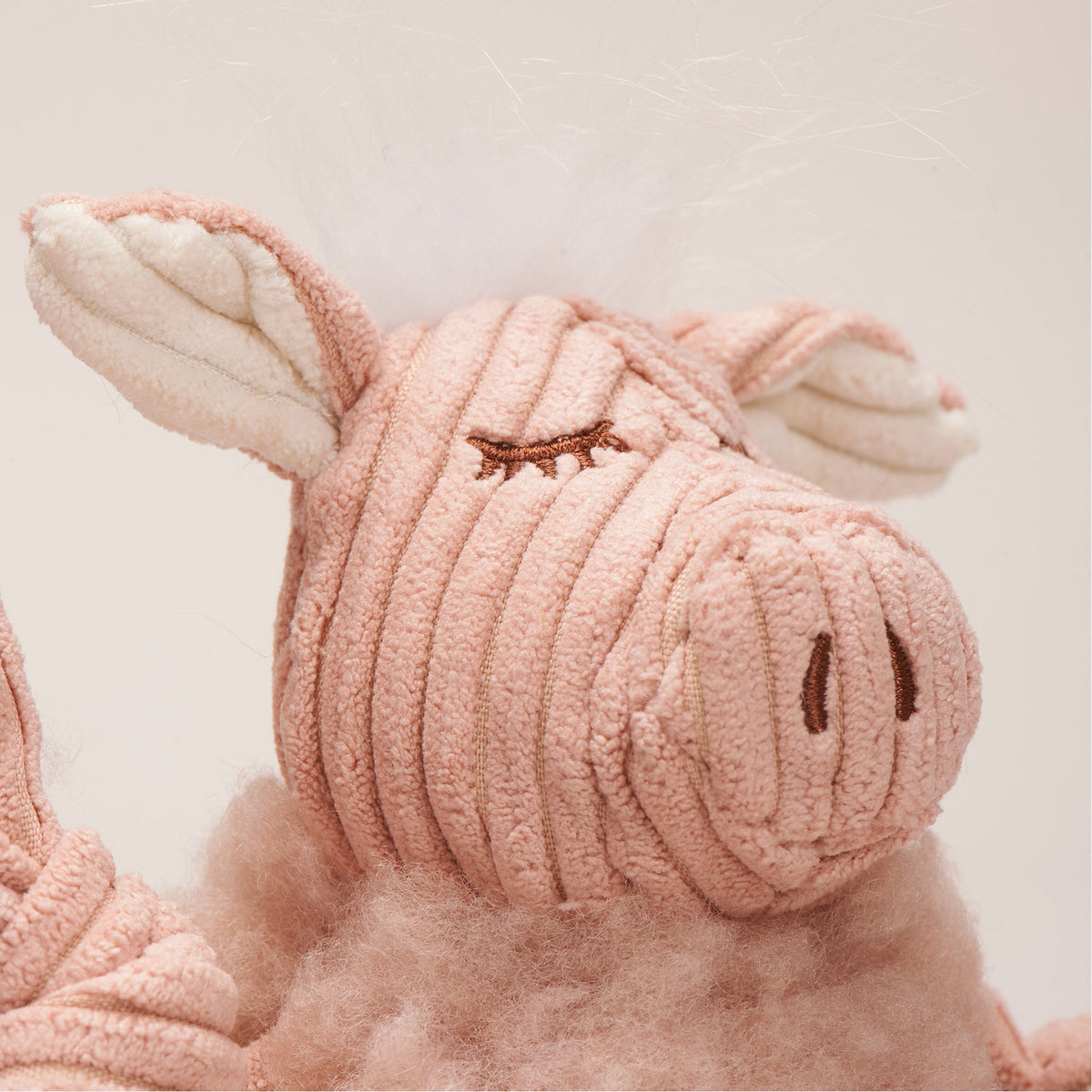 Penelope Pig HuggleFleece® FlufferKnottie™ Plush Dog Toy – 5 Squeakers, Machine Washable HuggleHounds