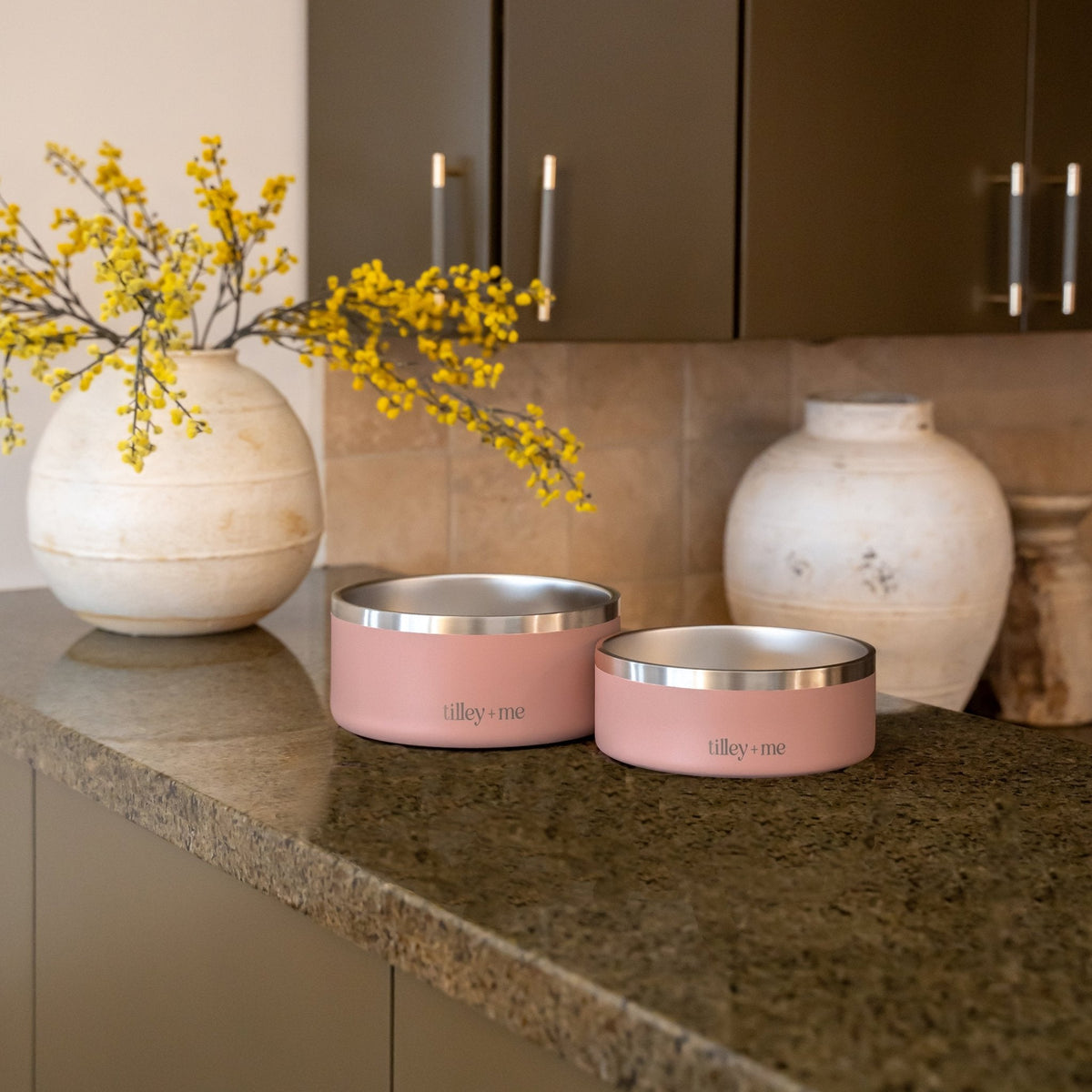 Tilley + Me Stainless Steel Pet Bowl | Non-Slip, Dishwasher Safe | 32oz & 64oz Tilley + Me