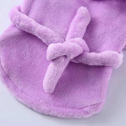 Pet Dog Bathrobe with Hood, Drying Towel