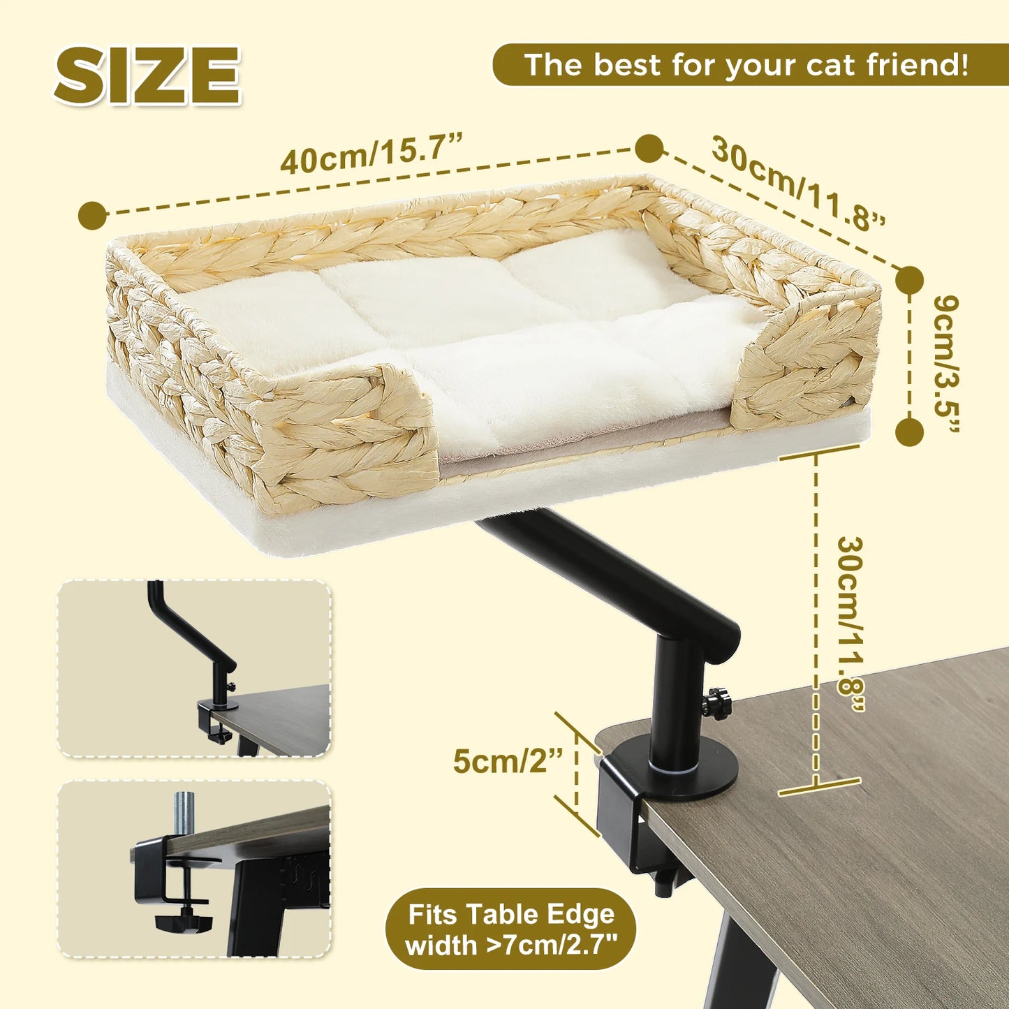 360° Rotatable Cat Bed Stand for Indoors