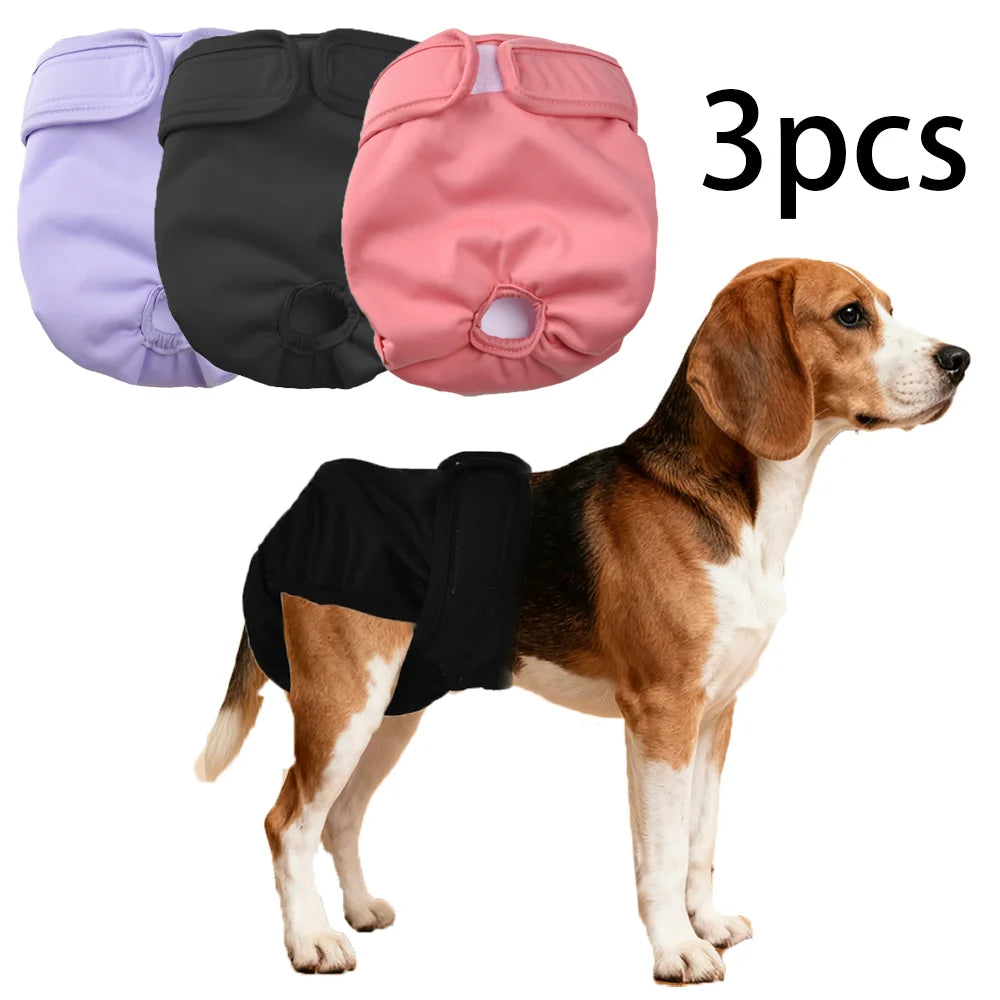 3Pcs Reusable Female Diapers