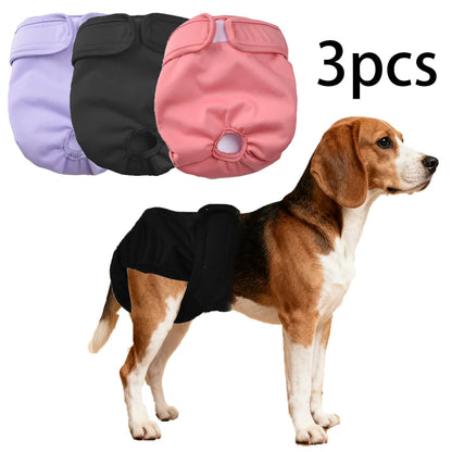 3Pcs Reusable Female Diapers