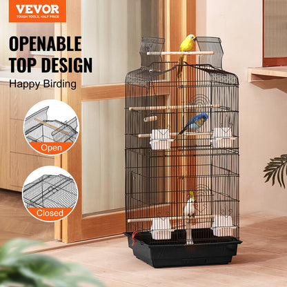 Open Top Large Parrot Bird Cage