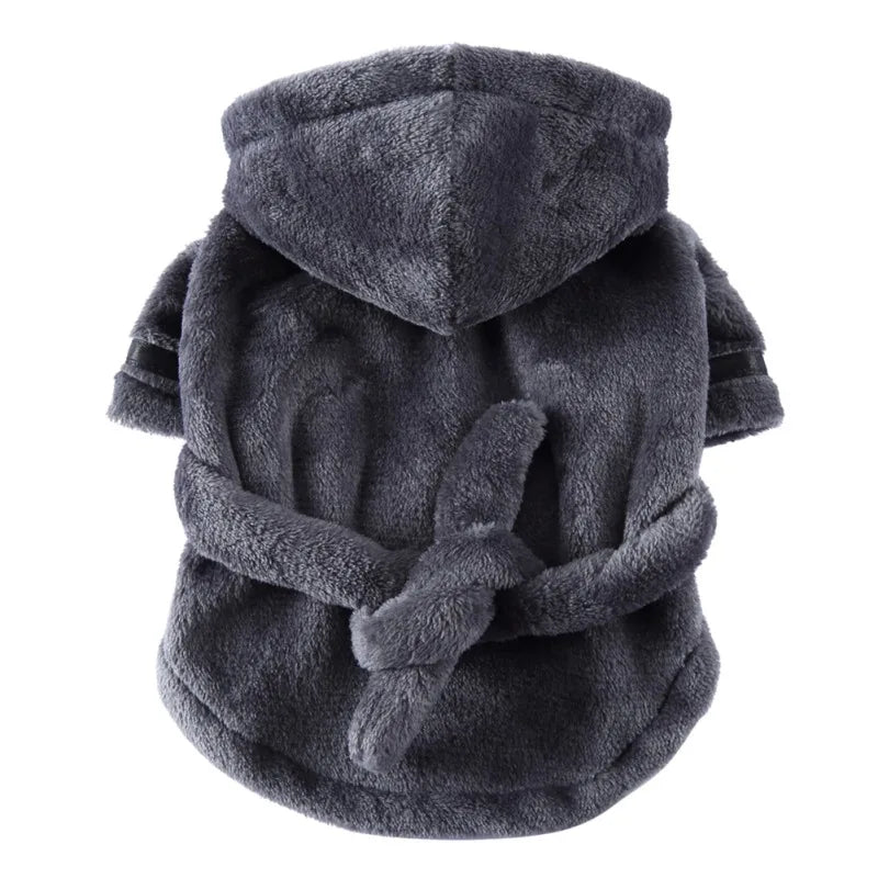Pet Dog Bathrobe with Hood, Drying Towel